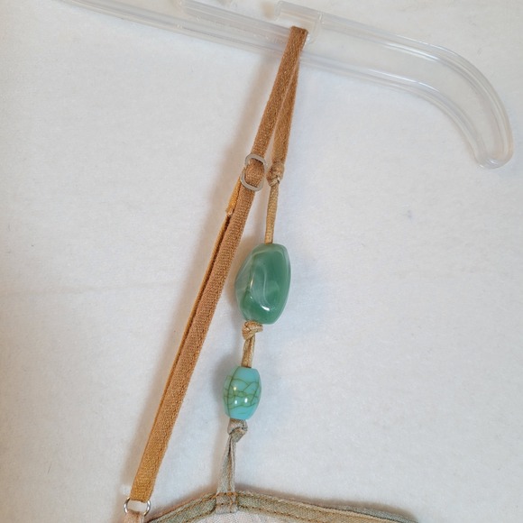 STAUD Womens Laura Linen Maxi Dress Spaghetti Strap Beaded Size Medium Orange - Picture 8 of 10